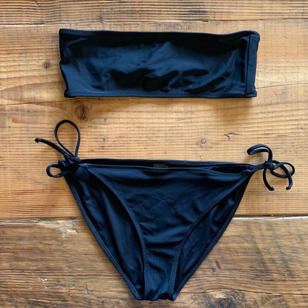 White Fox strapless Bikini top & Top shop Bikini Bottoms